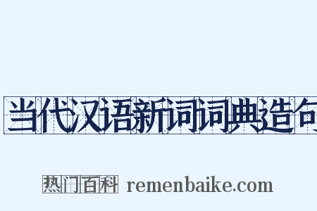 当代汉语新词词典造句是什么意思的图片